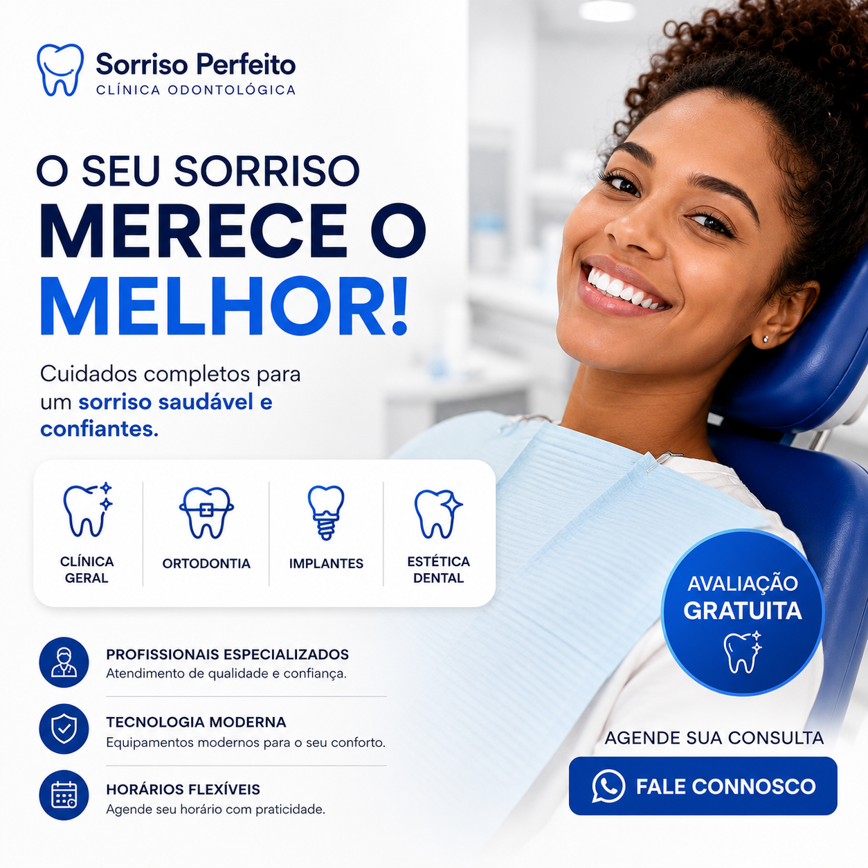 Criativo publicitário de clínica odontológica