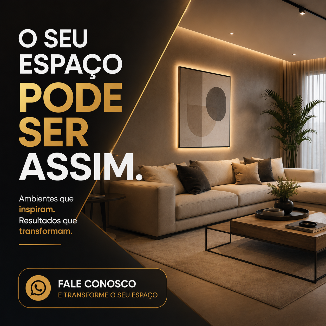 Criativo publicitário para projeto de interiores